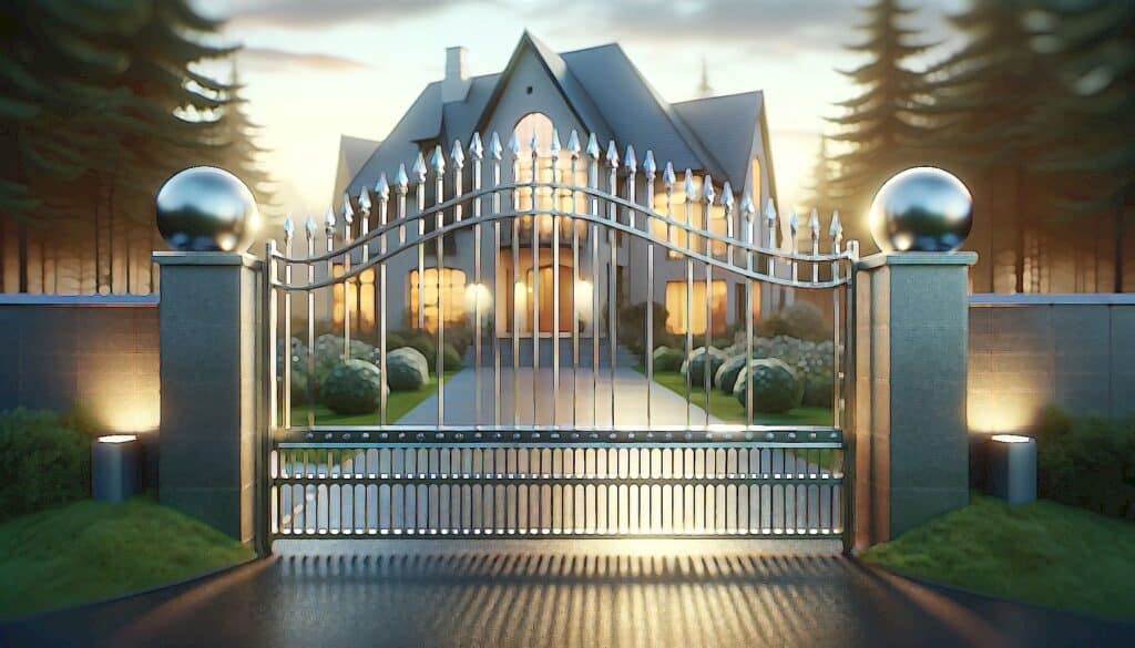 Beware the Zombie Second Mortgage (How to Protect Your Investment Property Against Foreclosure and Debt) - a beautiful house behind a steel gated entrance
