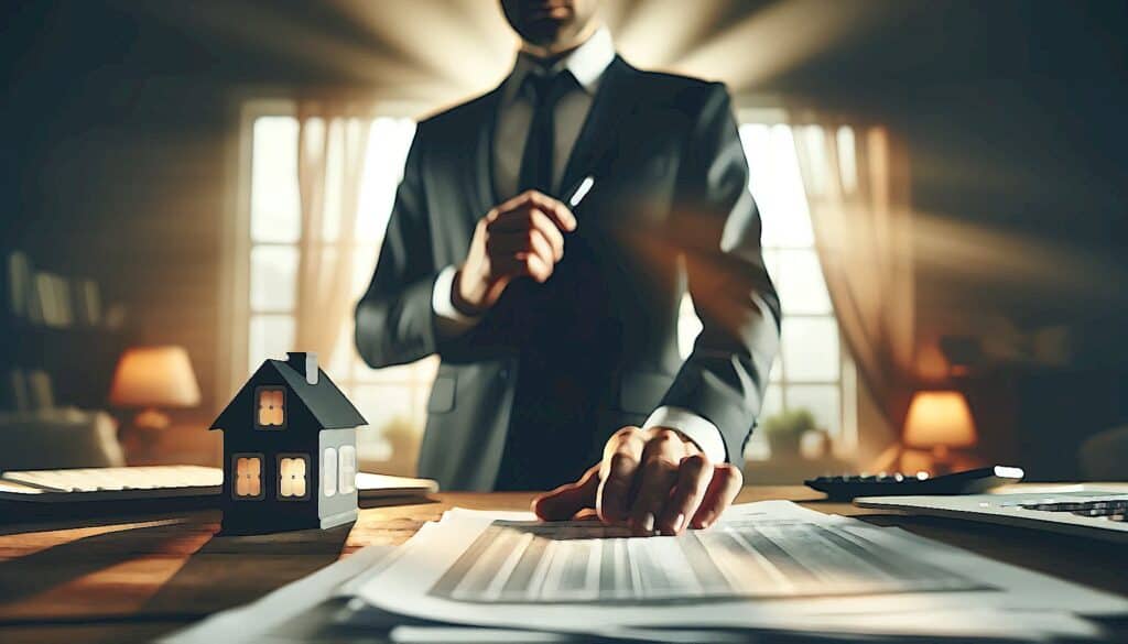How to Avoid Paying Taxes Through Real Estate Investing (Invest In Real Estate to Live Tax-Free) - standing businessman looking over documents