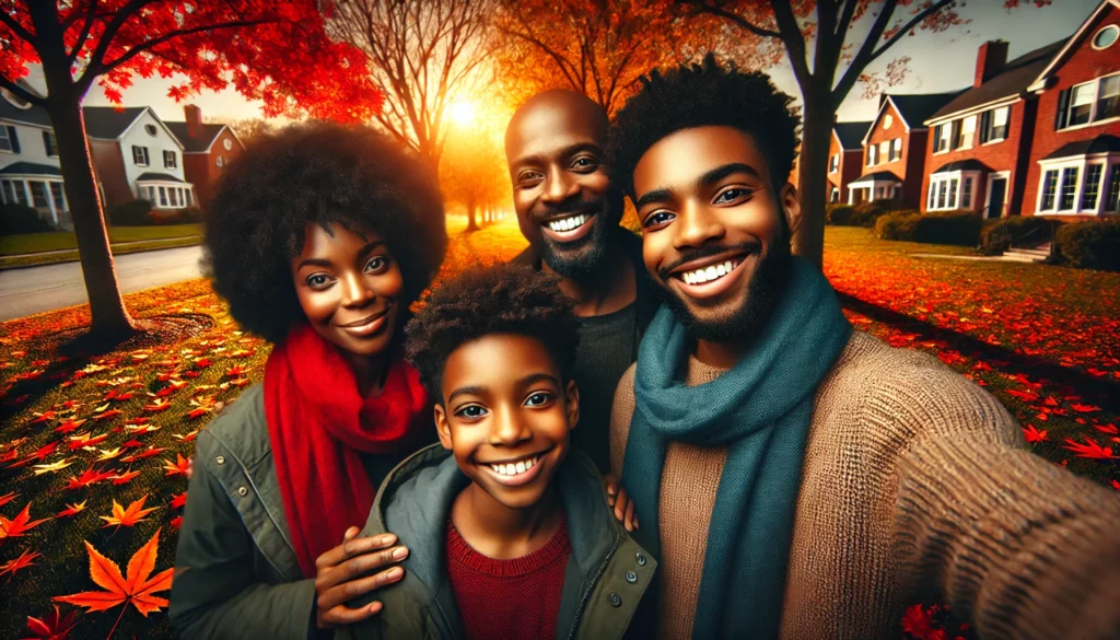 Investors Cashing In on Detroit's Real Estate Surge ('A Market Like No Other') - happy black family in Detroit, Michigan fall