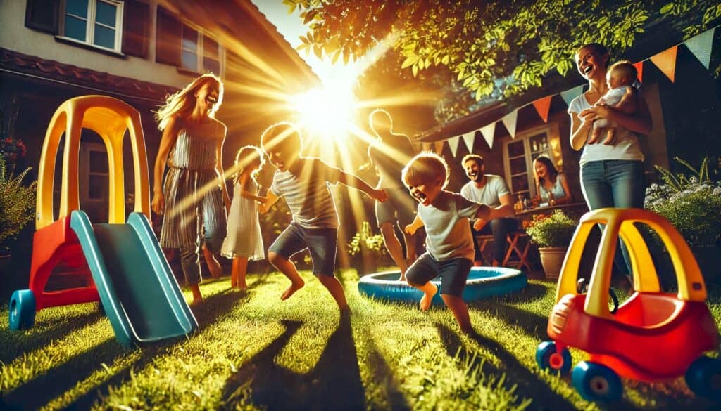 Achieving Holistic Wealth and Success Through Real Estate (Insights from The REI Agent) - family enjoying quality time together in their backyard