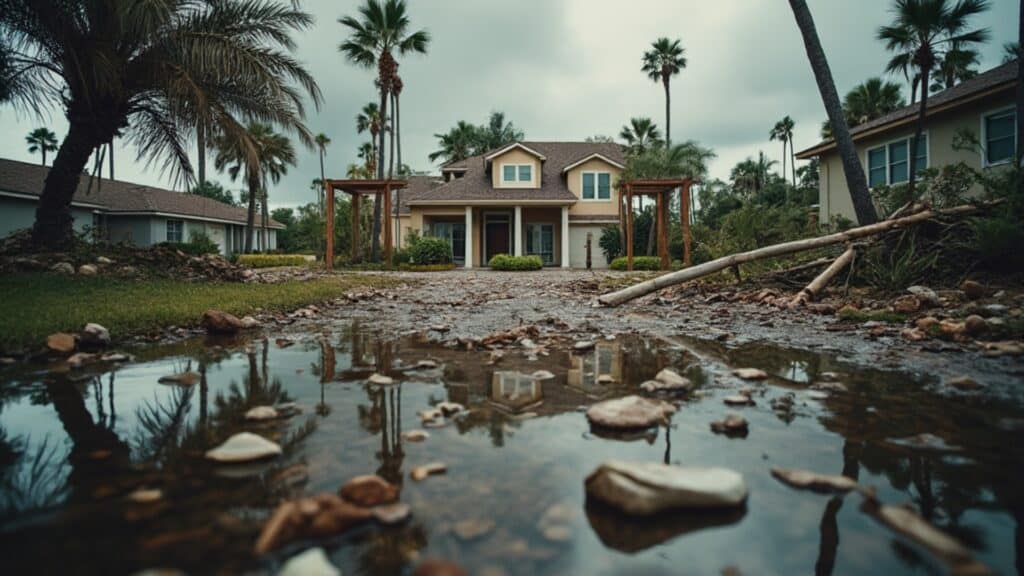 Florida’s Property Insurance Crisis Deepens (Over 600K Policies Canceled Amid Catastrophic Hurricanes) - damaged Florida neighborhood after Hurricanes