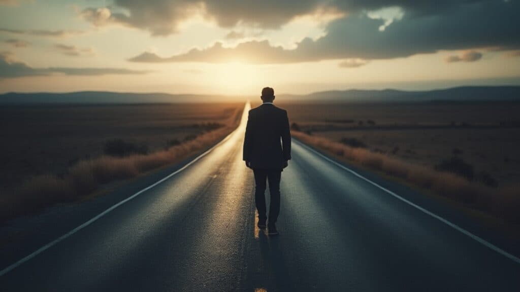 One Size Doesn’t Fit All (The P Word That Can Finally Solve Your Real Estate Investing Failures) - lone businessman walking on a long empty road